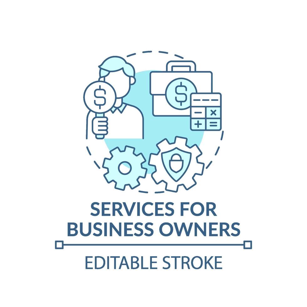 Services for business owners concept icon vector