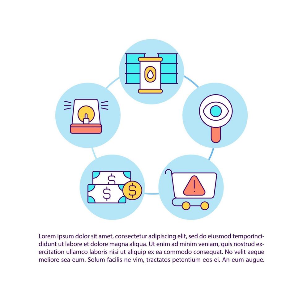 Iconos de línea de concepto de seguridad energética a corto plazo con texto vector