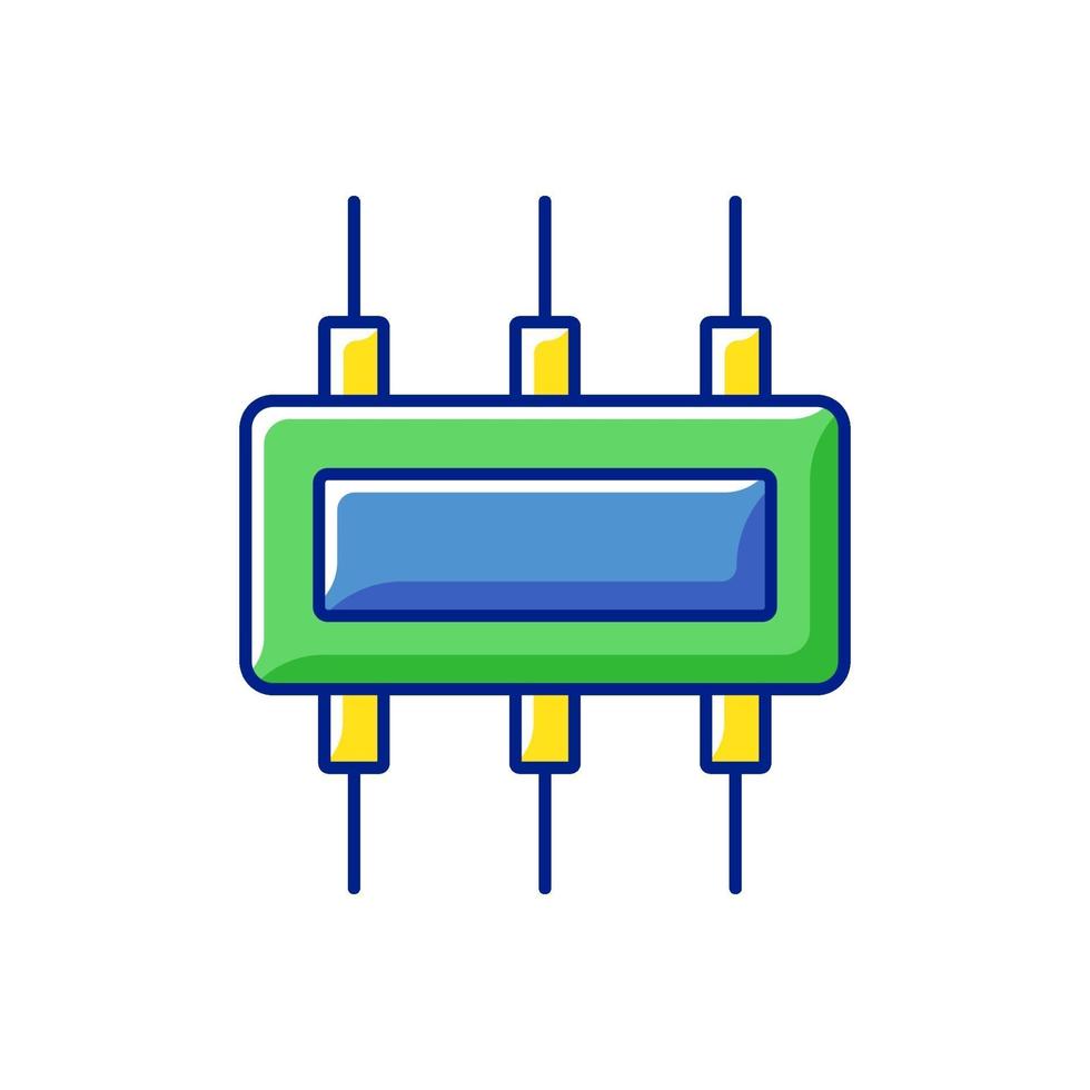 conector rgb color icono vector