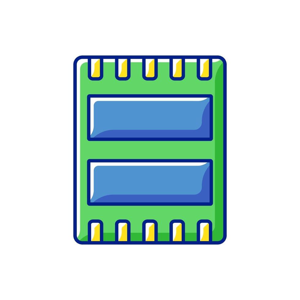 icono de color rgb del puerto de la computadora vector