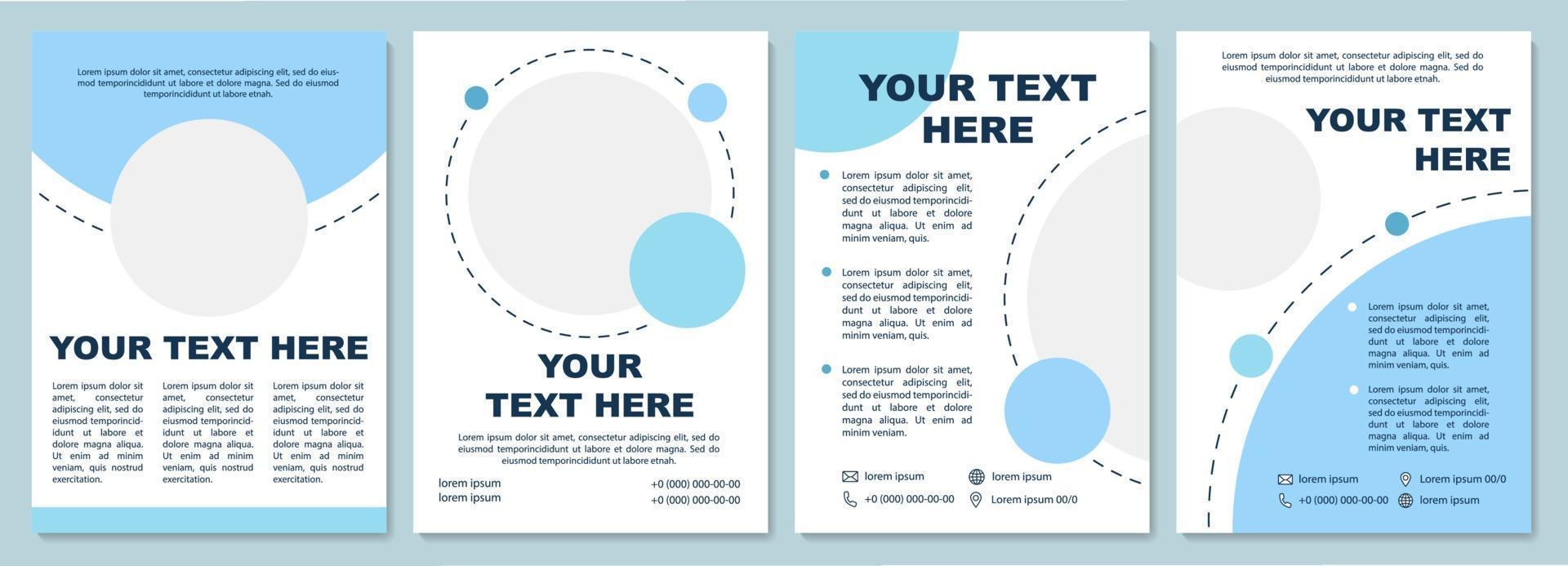 Blank circle brochure template vector