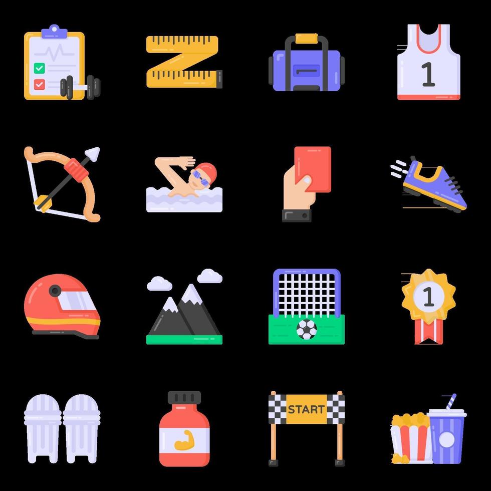 iconos de deportes y recreación vector