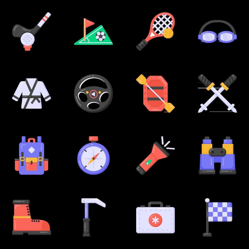 iconos de deportes y recreación vector