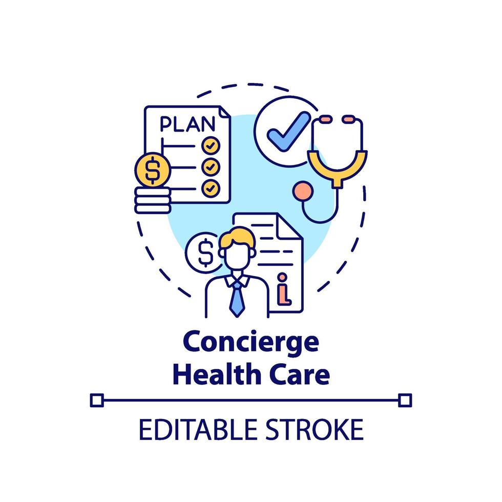 Concierge healthcare concept icon vector