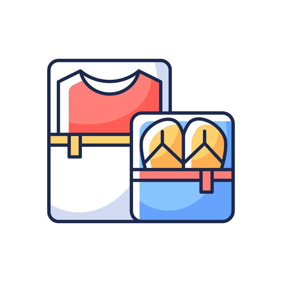 Packing cubes RGB color icon vector