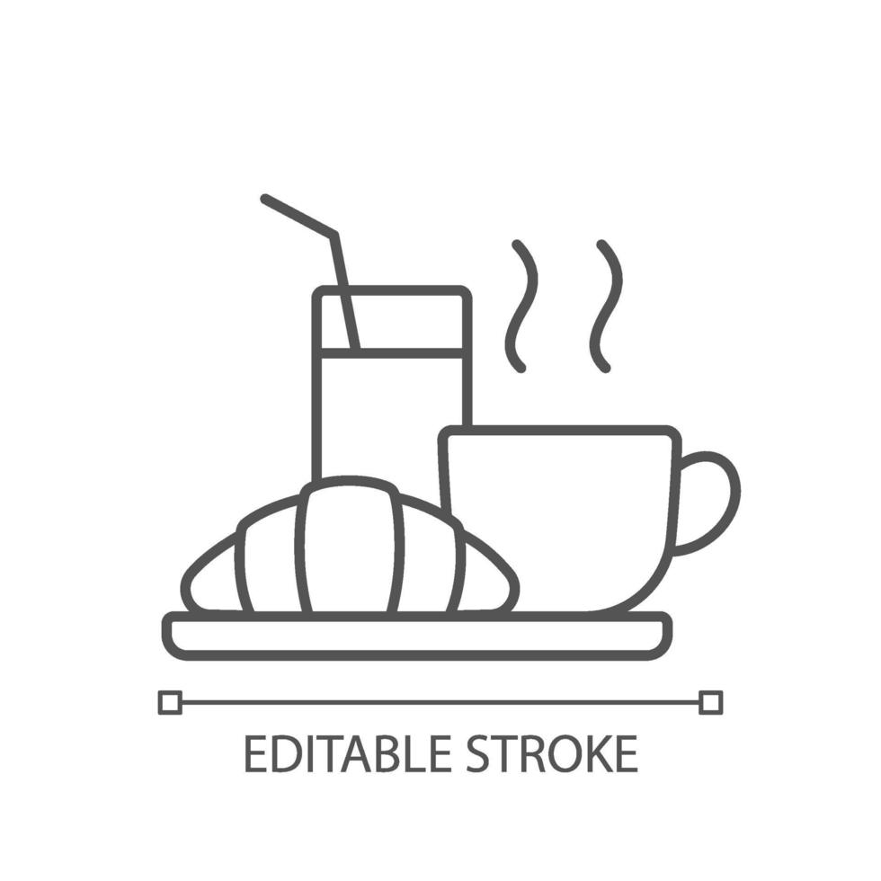 Breakfast linear icon vector