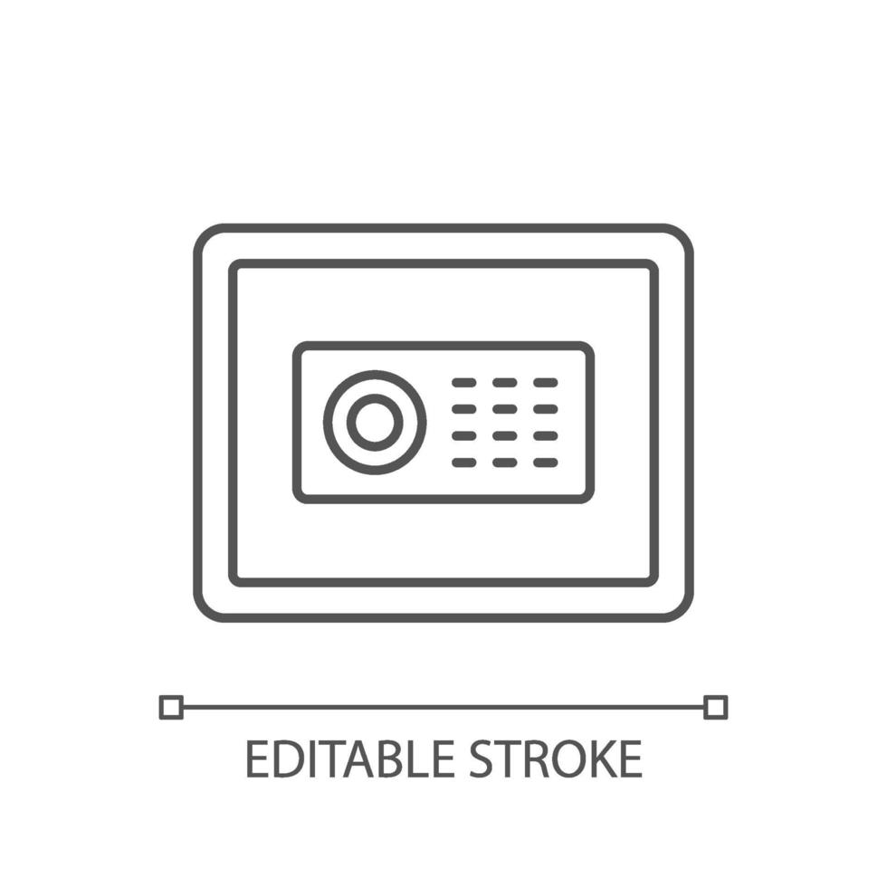 Safe linear icon vector