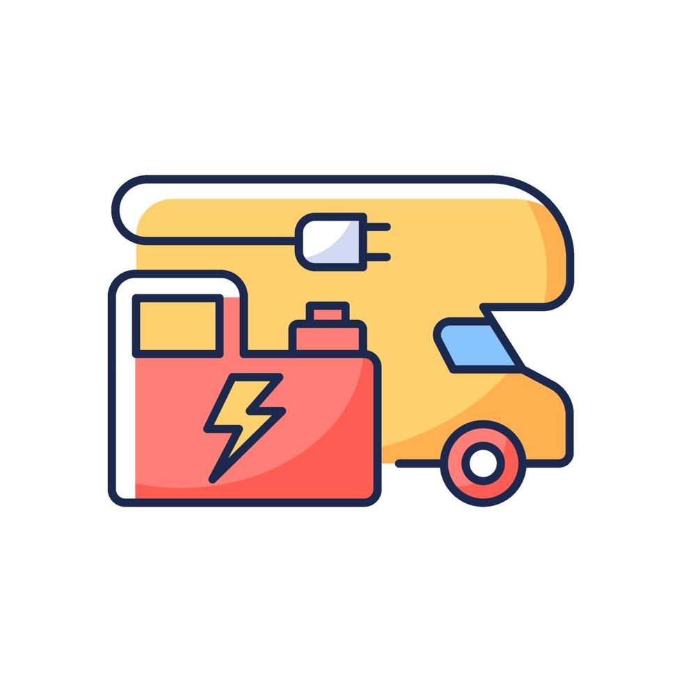 RV power generators RGB color icon vector