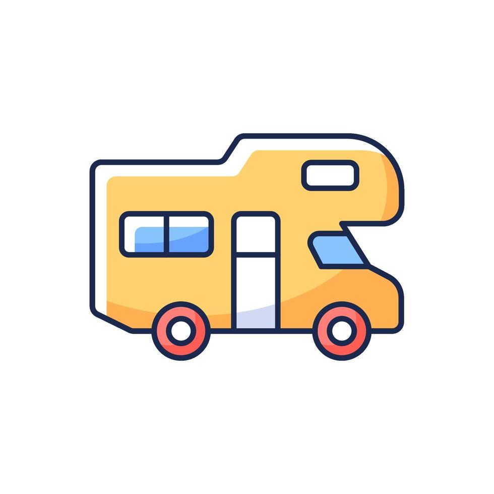 Recreational vehicle RGB color icon vector