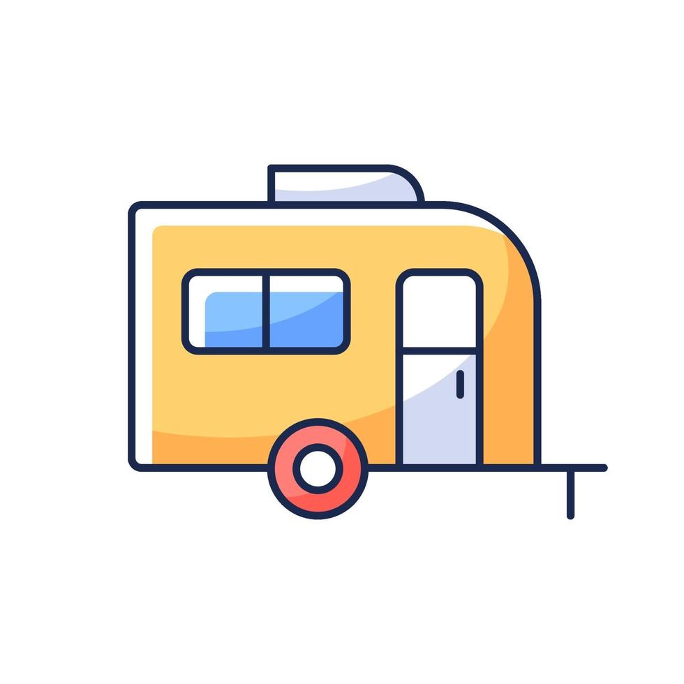 Caravan RGB color icon vector