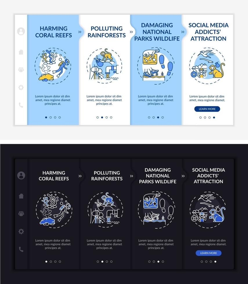 Plantilla de vector de incorporación de desafíos de turismo verde