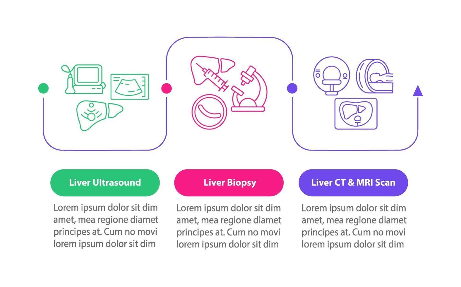 Liver testing vector infographic template