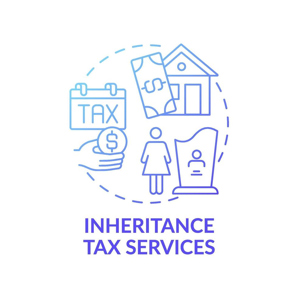 Inheritance tax services concept icon vector