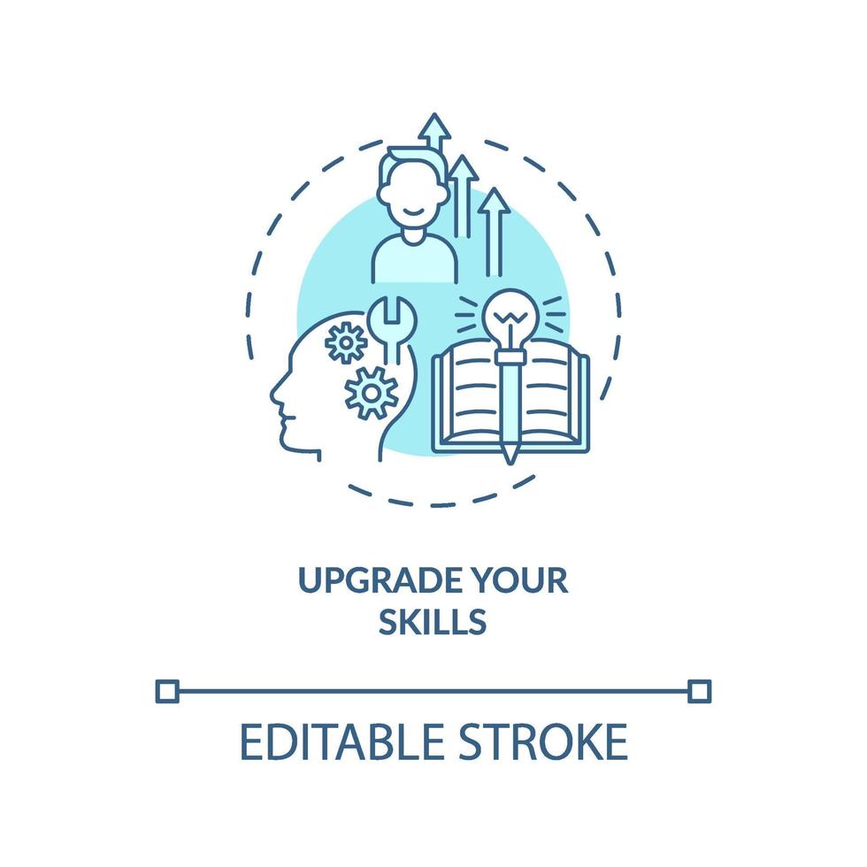 Upgrade your skills concept icon vector