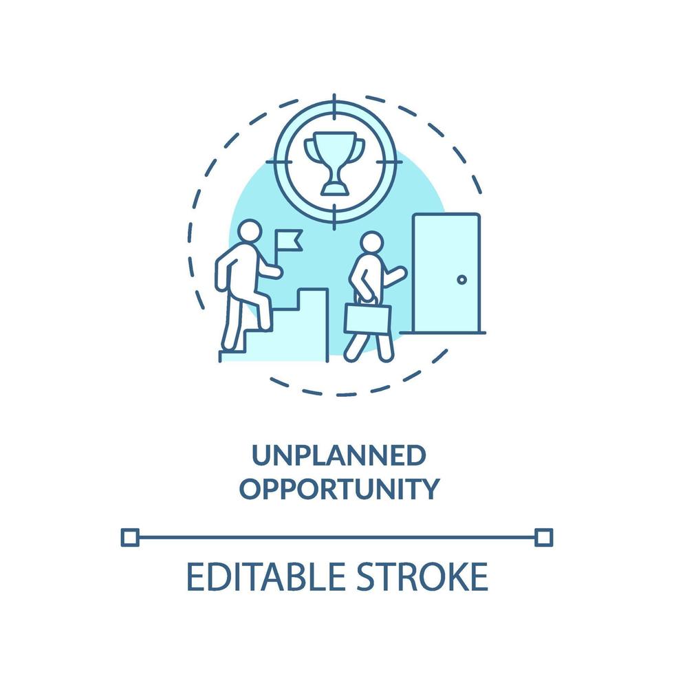 Unplanned opportunity concept icon vector