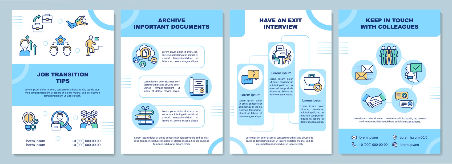 Job Transition Tips Brochure Template 2389270 Vector Art At Vecteezy Job Transition Tips Brochure Template 2389270 Vector Art At Vecteezy