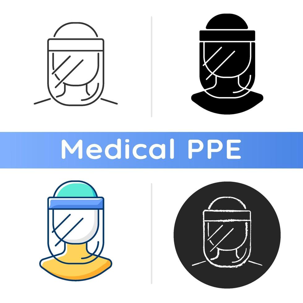 Medical face shield icon vector