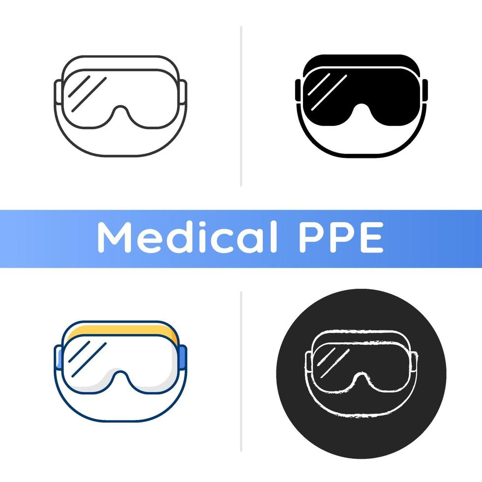 Medical goggles icon vector