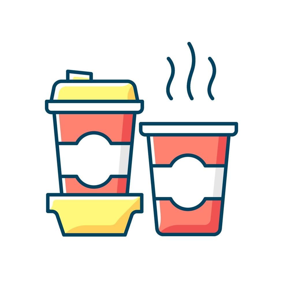 Coffee to go RGB color icon vector