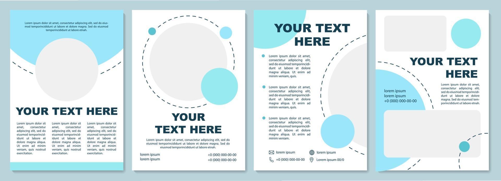 Bright colored brochure template vector