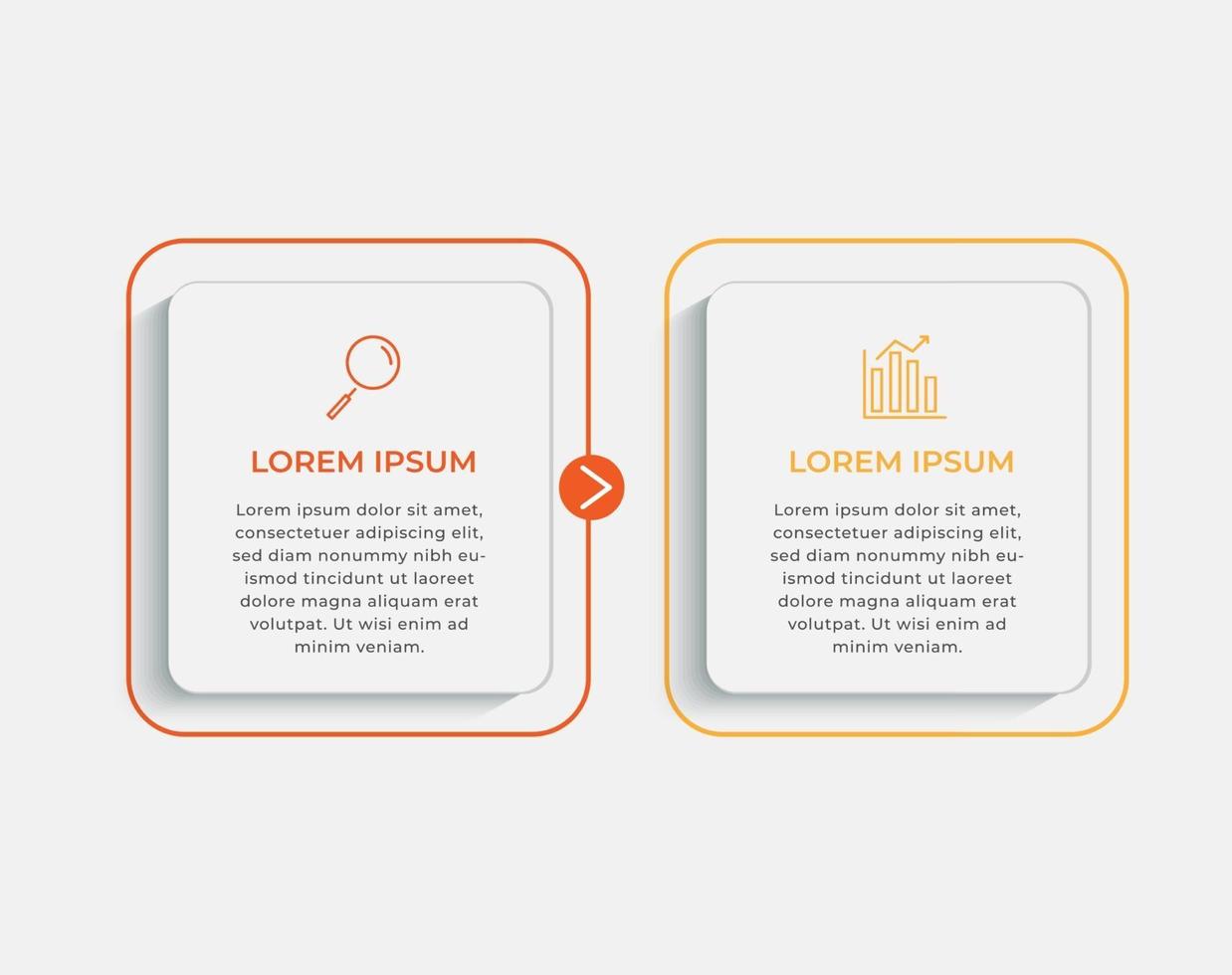 Vector Infographics with 2 options or steps business template