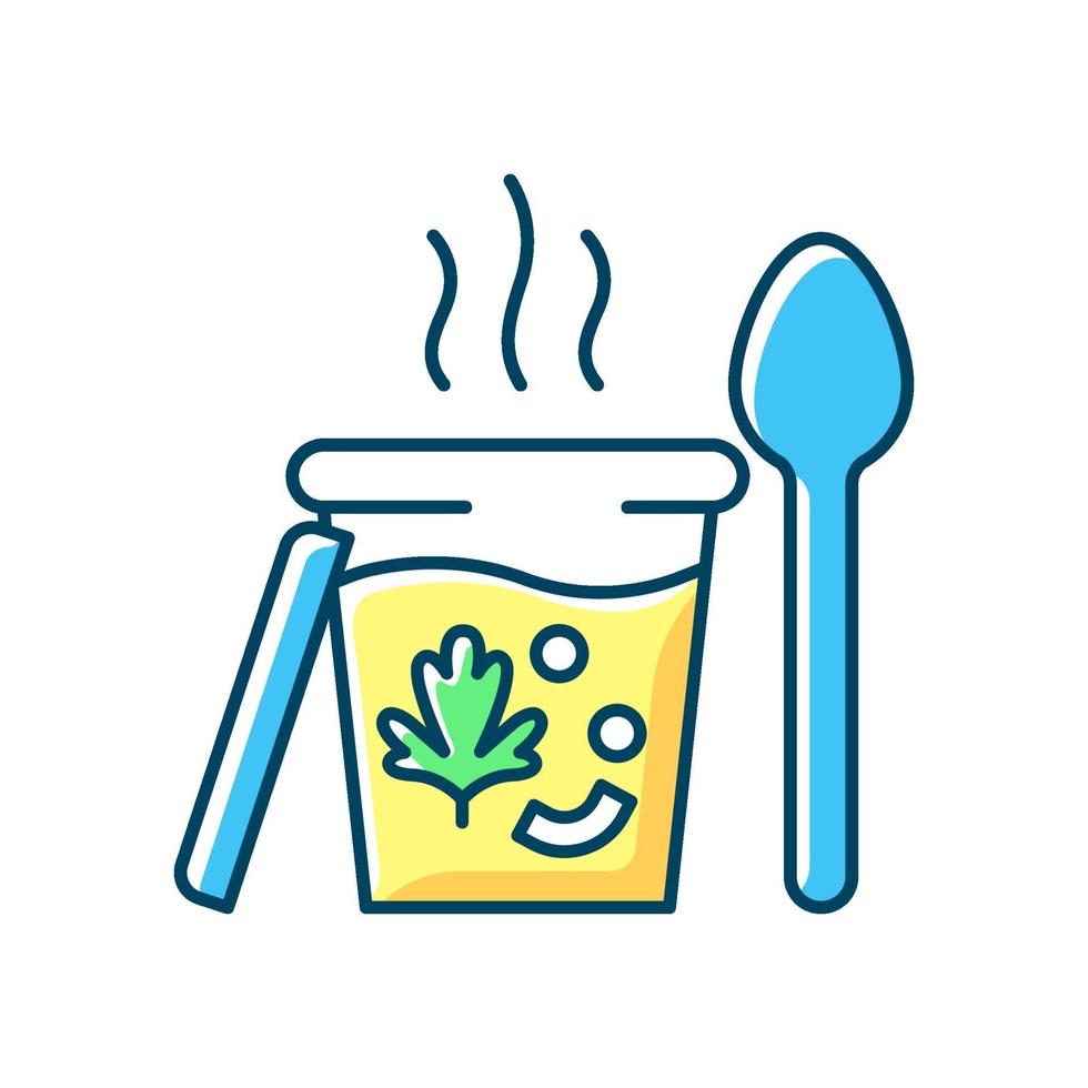 Takeaway soups RGB color icon vector