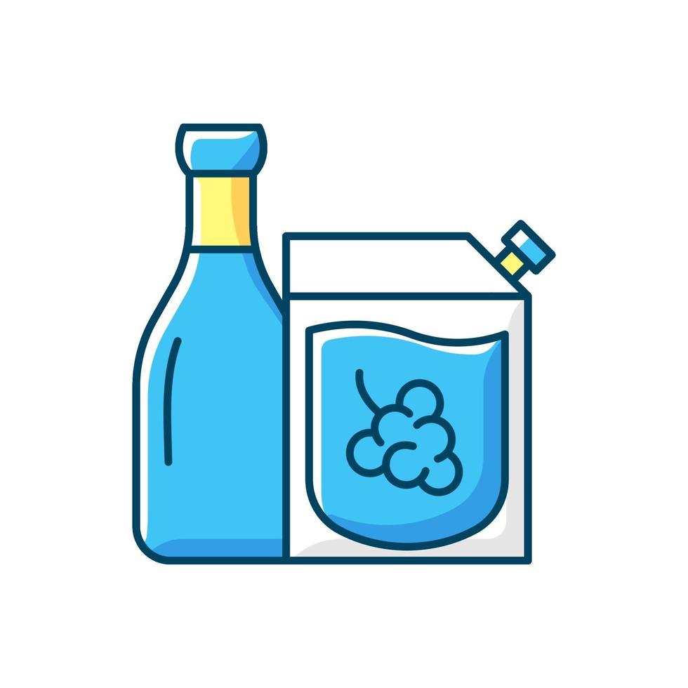 Wine to go RGB color icon vector