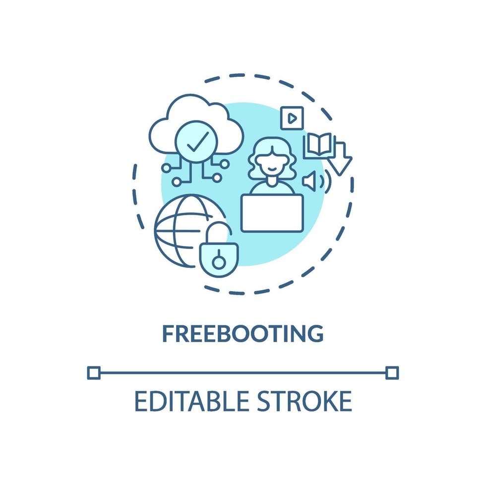 Freebooting concept icon vector