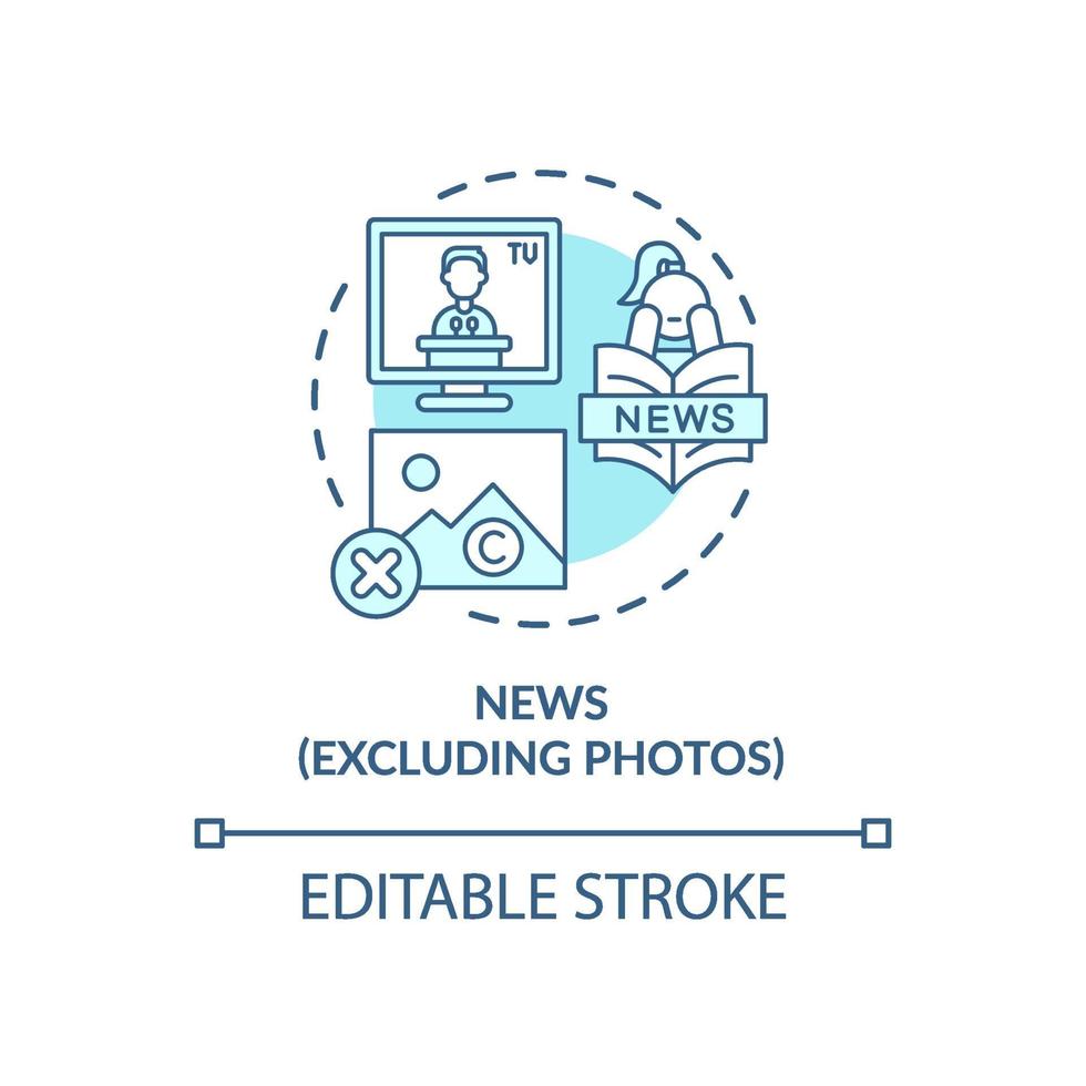 News without photos concept icon vector