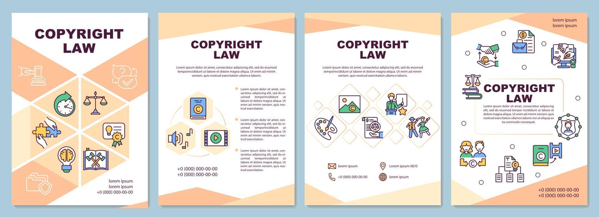 Copyright law brochure template 2389661 Vector Art at Vecteezy