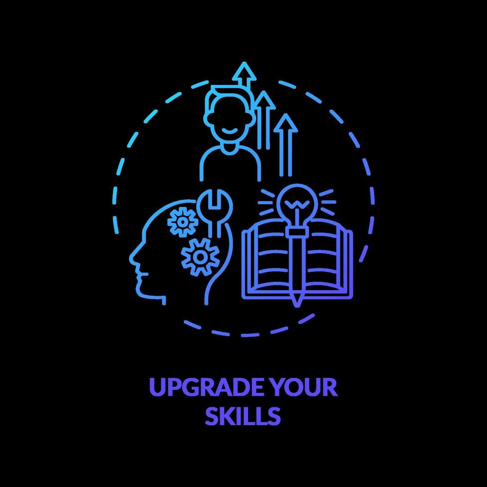 Upgrade your skills concept icon vector