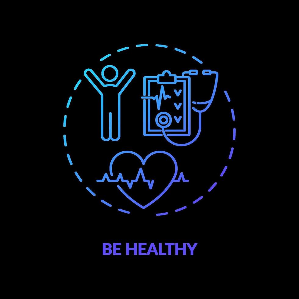 Be healthy concept icon vector