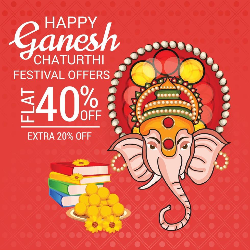 feliz ganesh chaturhi vector