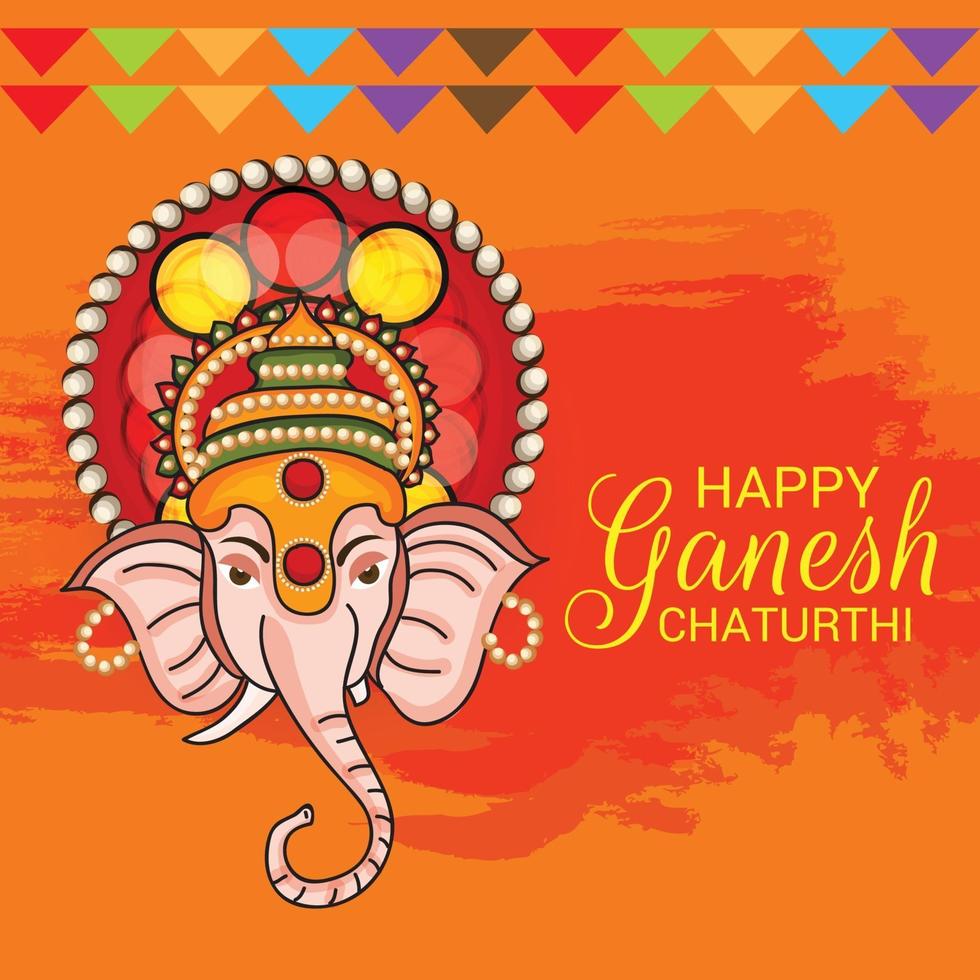 Happy Ganesh Chaturhi vector