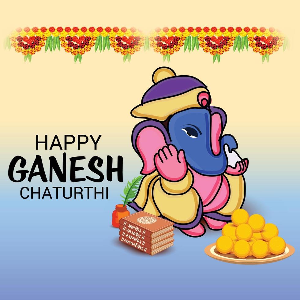 Happy Ganesh Chaturhi vector