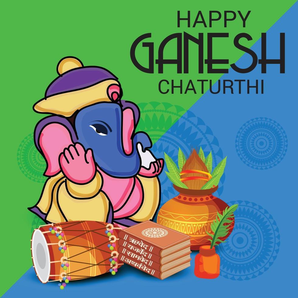 Happy Ganesh Chaturhi vector