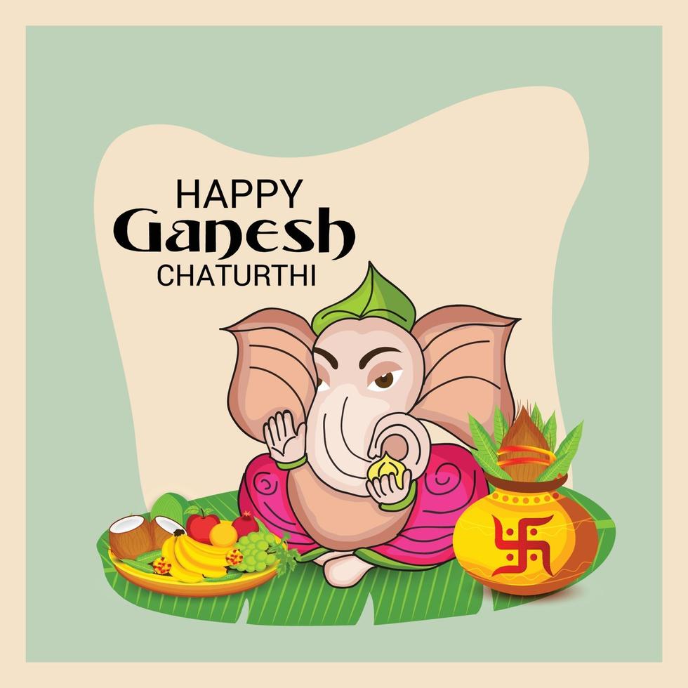 feliz ganesh chaturhi vector