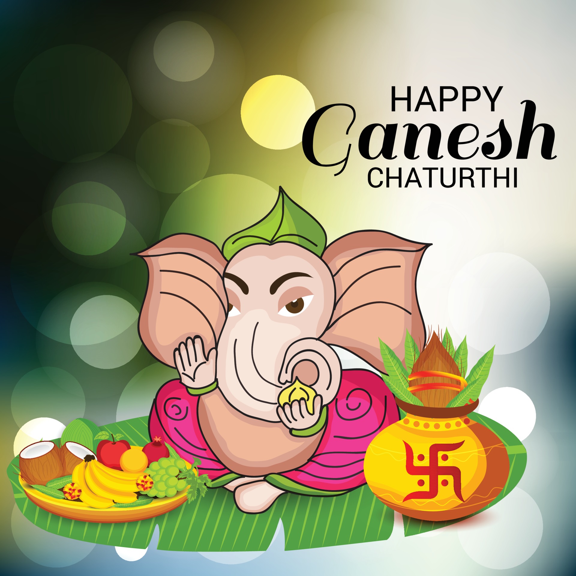 Happy Ganesh Chaturhi 2390000 Vector Art at Vecteezy