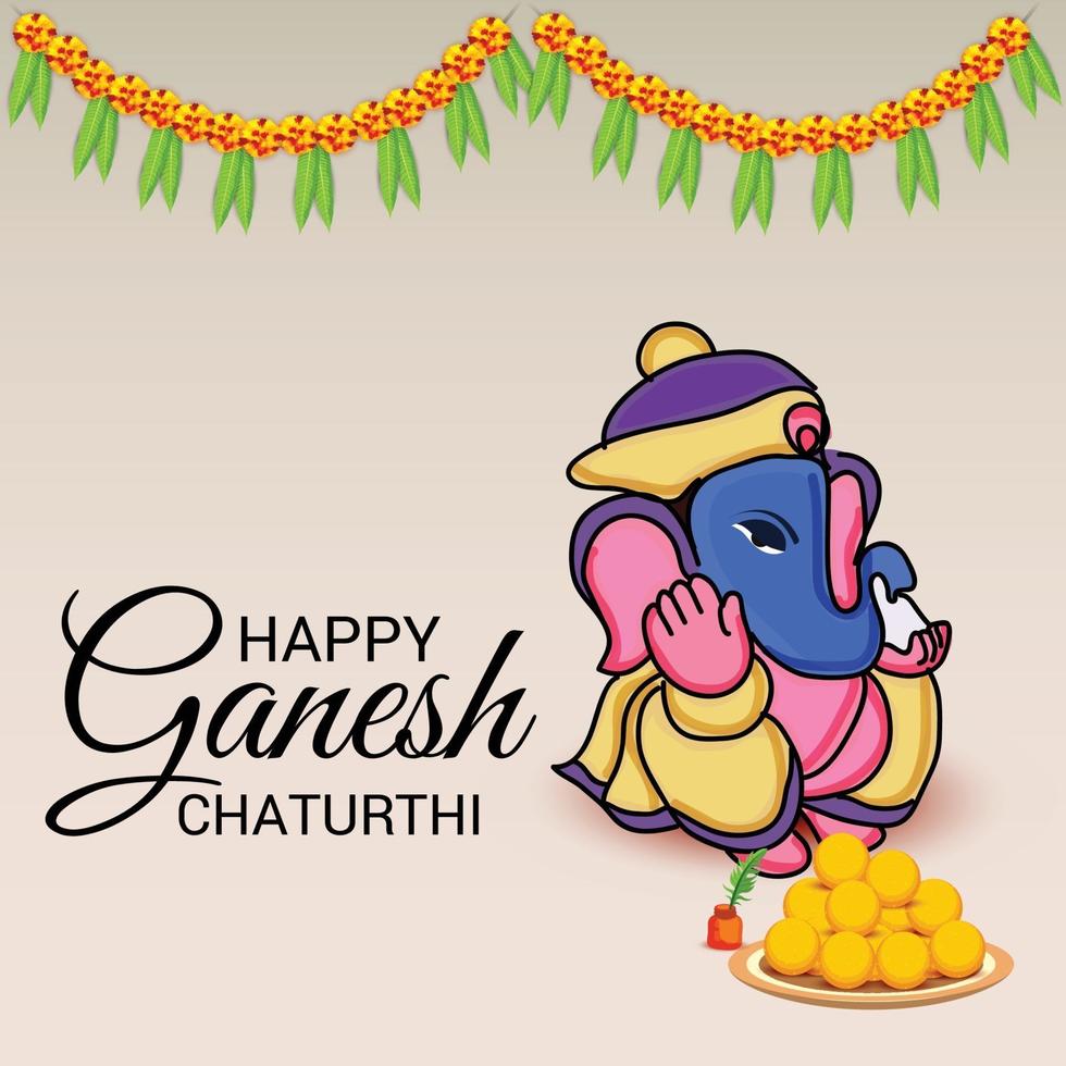 feliz ganesh chaturhi vector