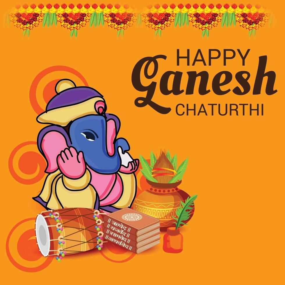 Happy Ganesh Chaturhi vector