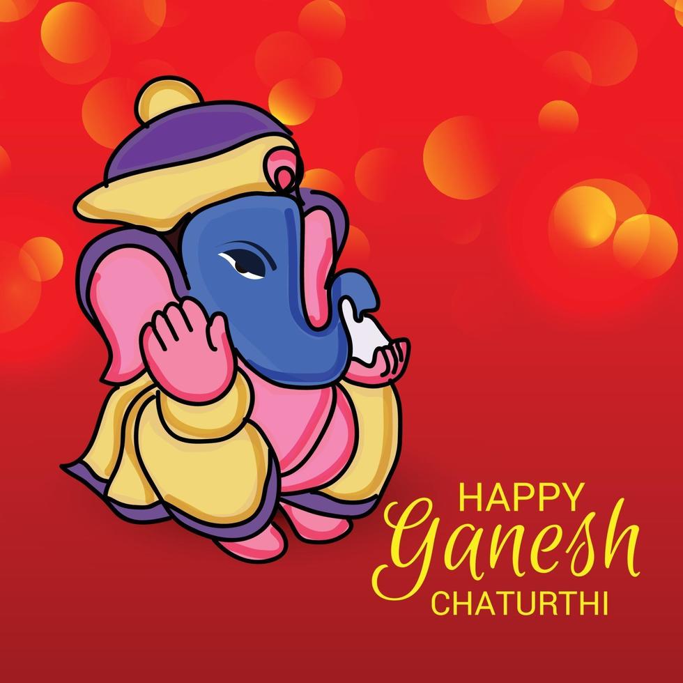 feliz ganesh chaturhi vector