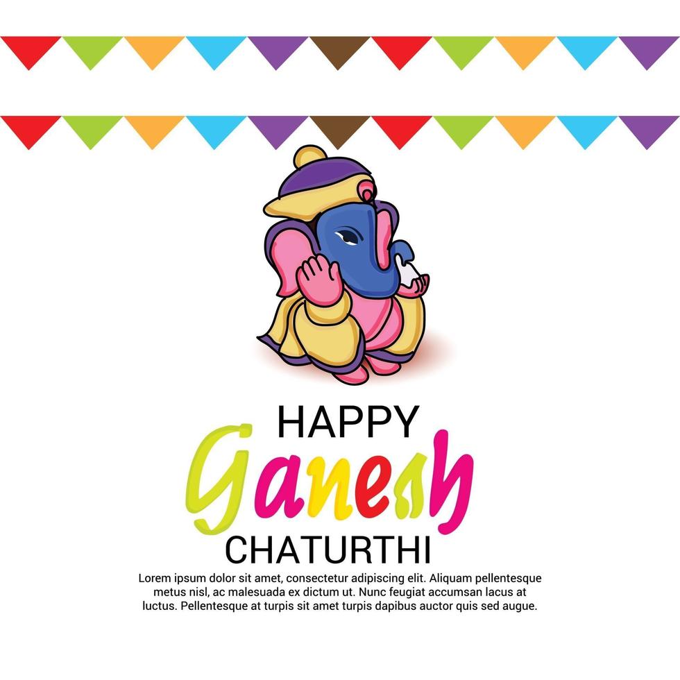 feliz ganesh chaturhi vector