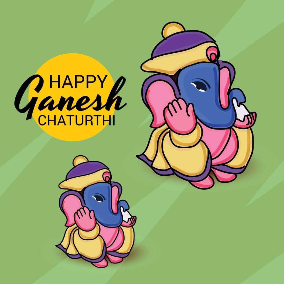 feliz ganesh chaturhi vector