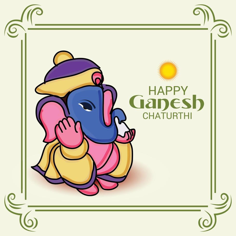 Happy Ganesh Chaturhi vector