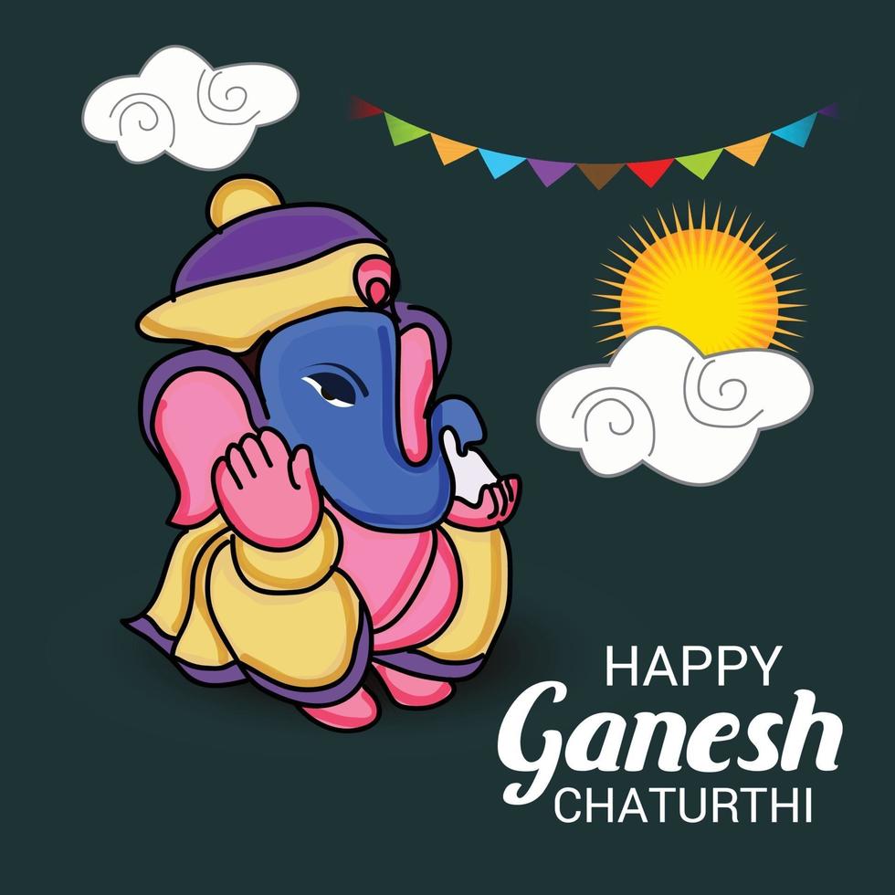 Happy Ganesh Chaturhi vector