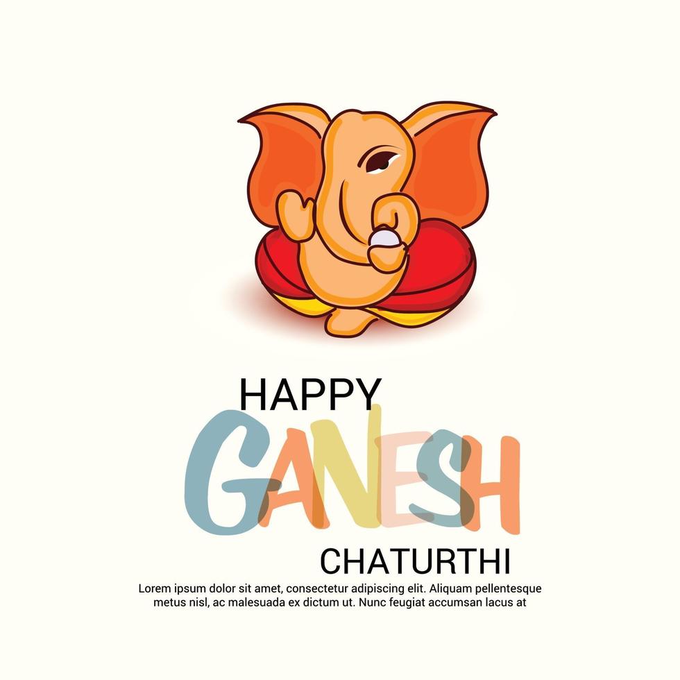 feliz ganesh chaturhi vector