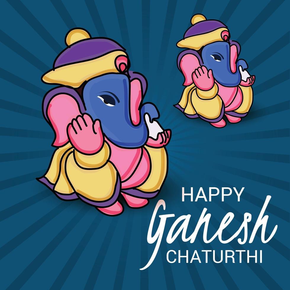 Happy Ganesh Chaturhi vector