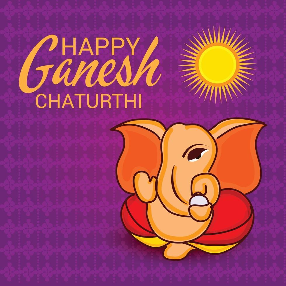 feliz ganesh chaturhi vector