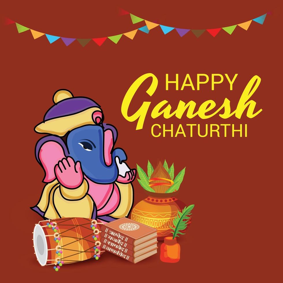 Happy Ganesh Chaturhi vector