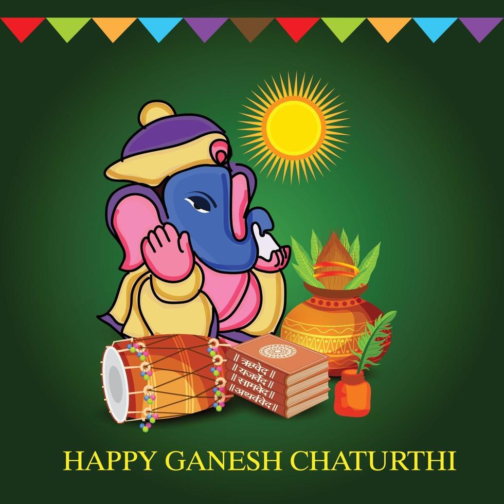 Happy Ganesh Chaturhi vector